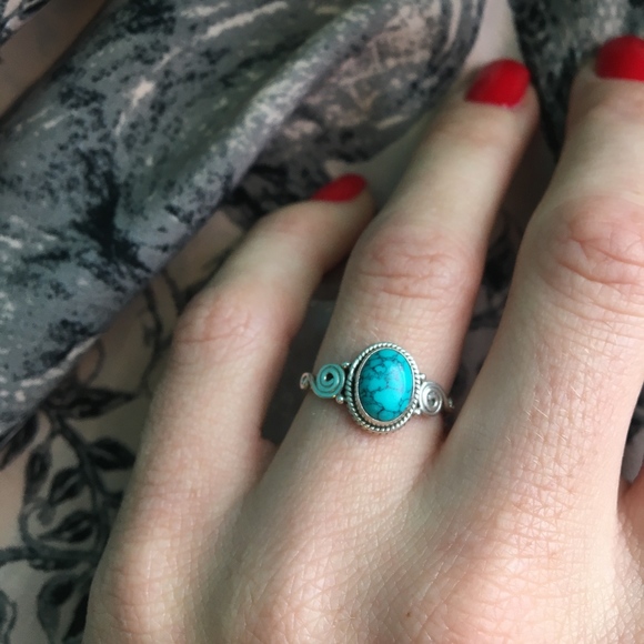 Sterling Silver Turquoise Ring - Picture 2 of 2